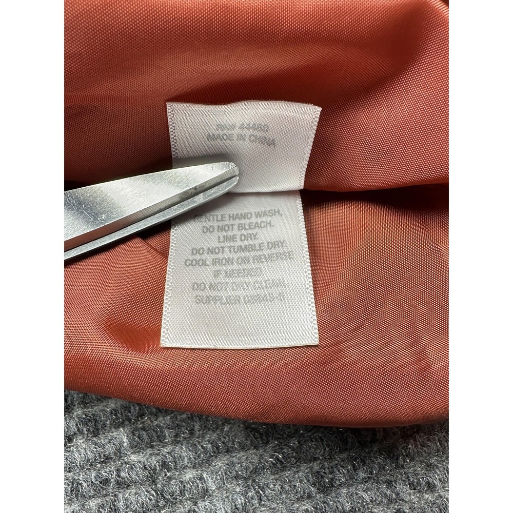 Bisou Bisou Skirt Womens 8 Orange Faux Suede Studded Asymmetrical Hem Lined Zip - Picture 6 of 8